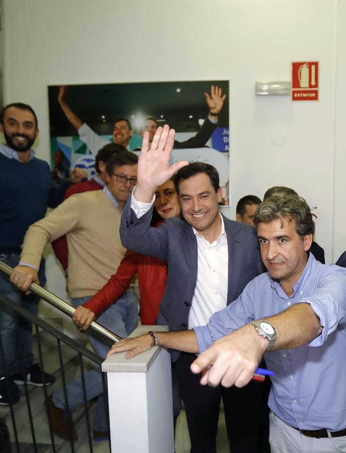 Euforia en la sede regional del Partido Popular tras conocer los resultados de las elecciones andaluzas
