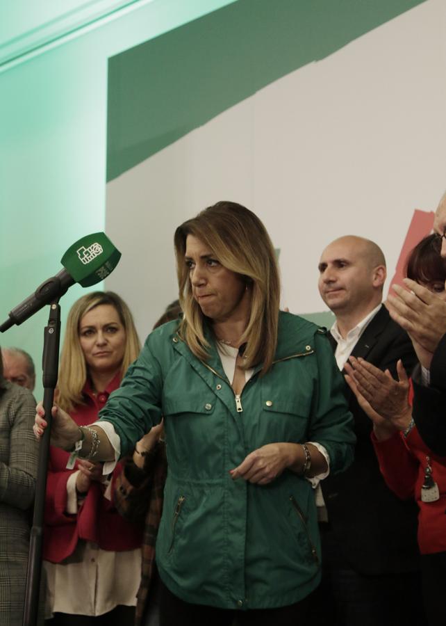 En imágenes, la tristeza del PSOE tras su peor resultado en unas elecciones en Andalucía