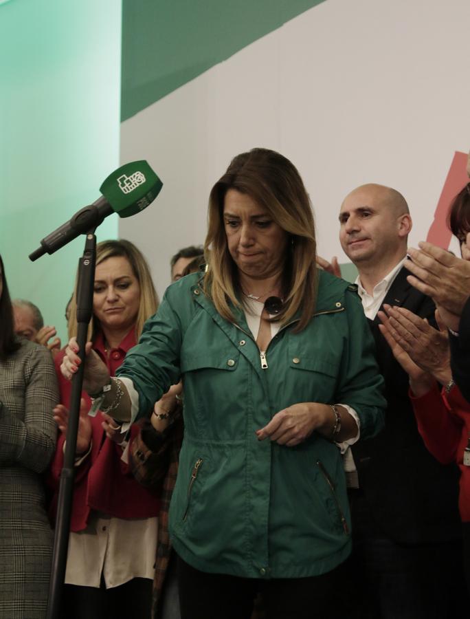 En imágenes, la tristeza del PSOE tras su peor resultado en unas elecciones en Andalucía