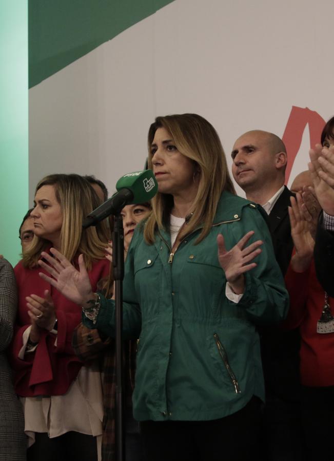 En imágenes, la tristeza del PSOE tras su peor resultado en unas elecciones en Andalucía