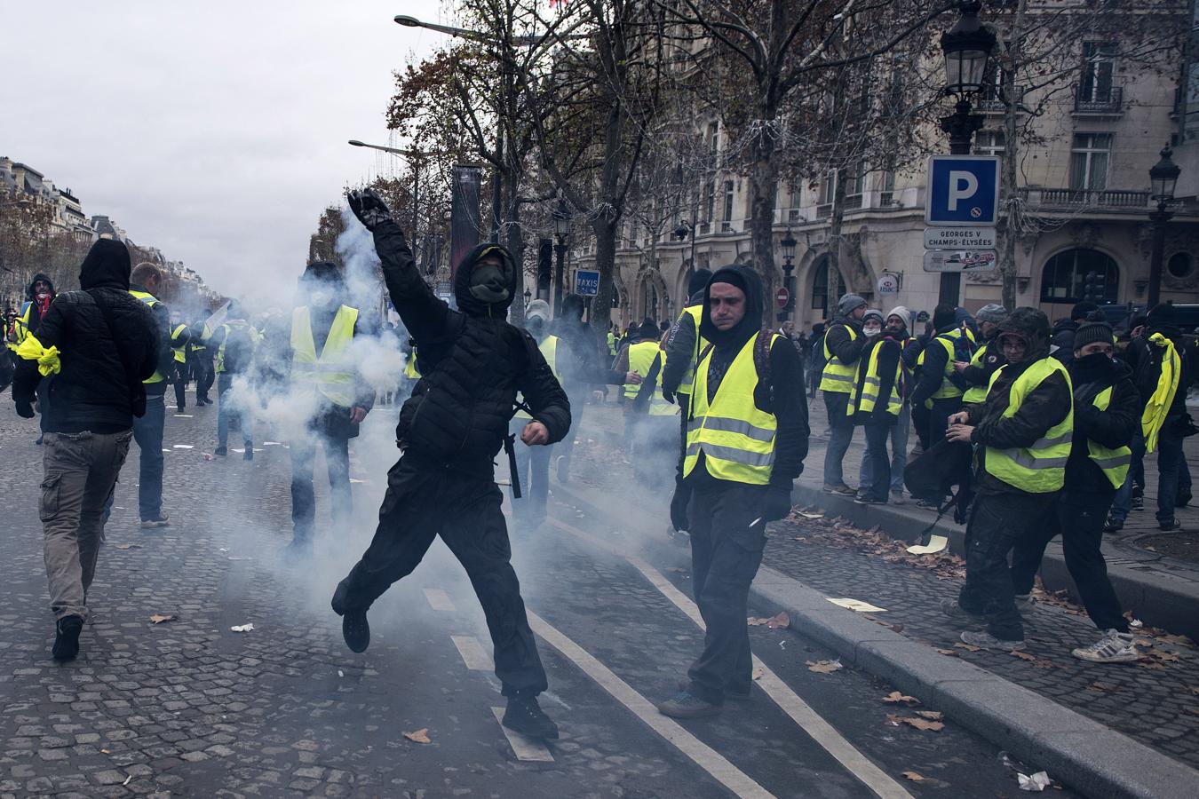 La manifestación de los chalecos amarillos, en imágenes