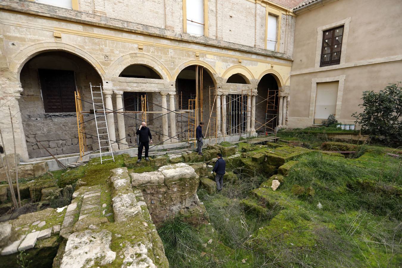 Los primeros preparativos para la reforma del Palacio Episcopal de Córdoba, en imágenes