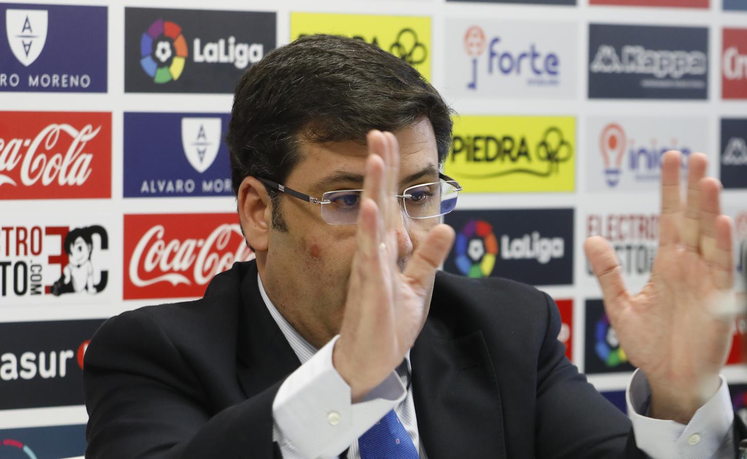 La comparecencia de Jesús León, presidente del Córdoba CF, en imágenes