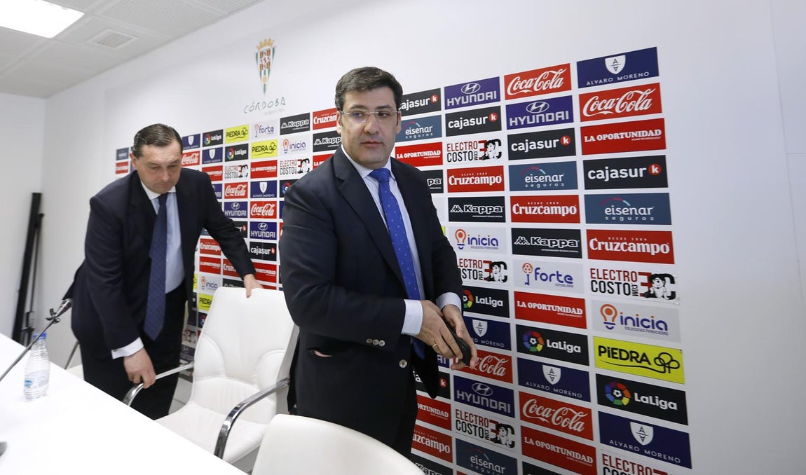 La comparecencia de Jesús León, presidente del Córdoba CF, en imágenes