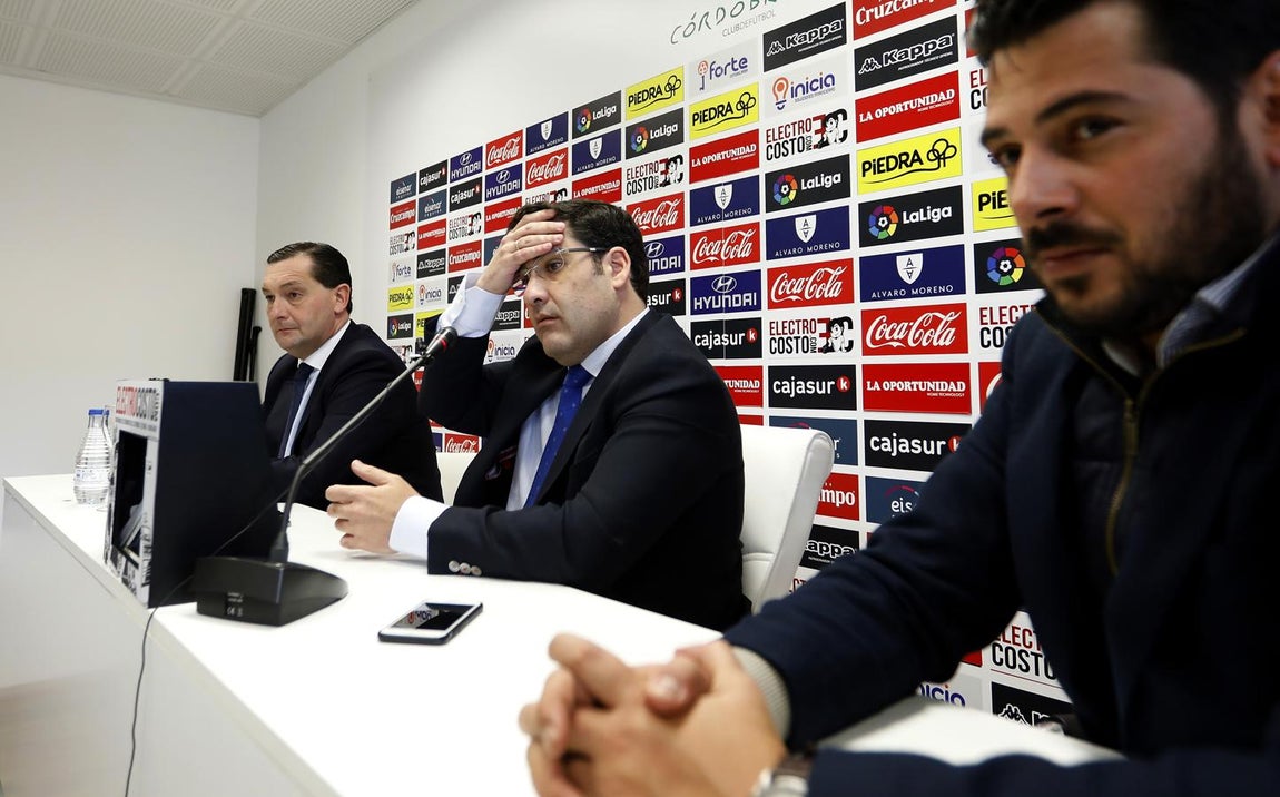 La comparecencia de Jesús León, presidente del Córdoba CF, en imágenes