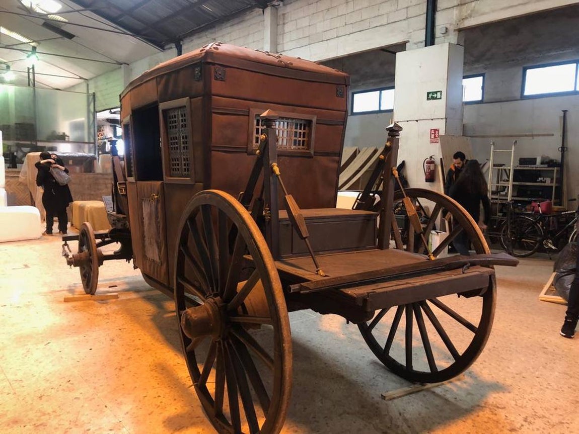 Uno de los coches de caballo que se utilizan en la serie. 