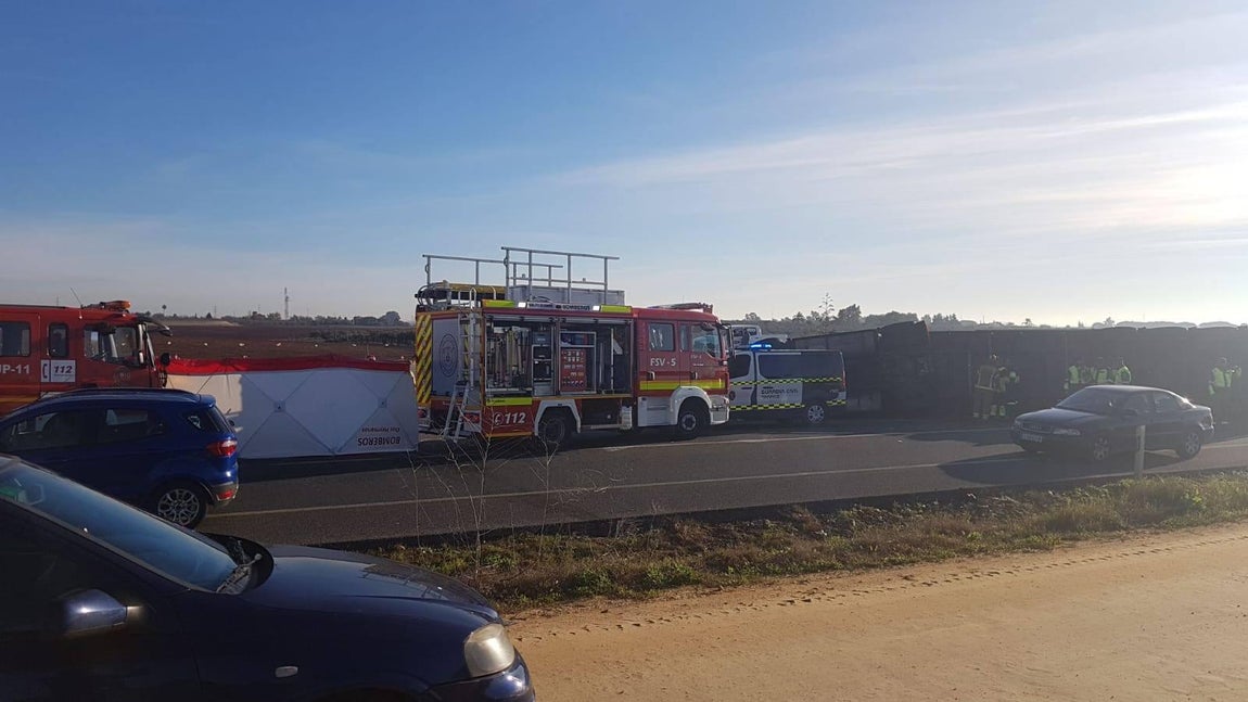 En imágenes, el accidente mortal en la N-IV