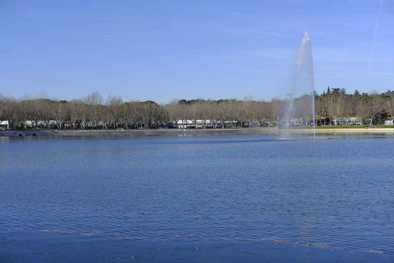 1. El lago de la Casa de Campo, tras la renovación completa del vaso del estanque que sufría grietas y desprendimientos