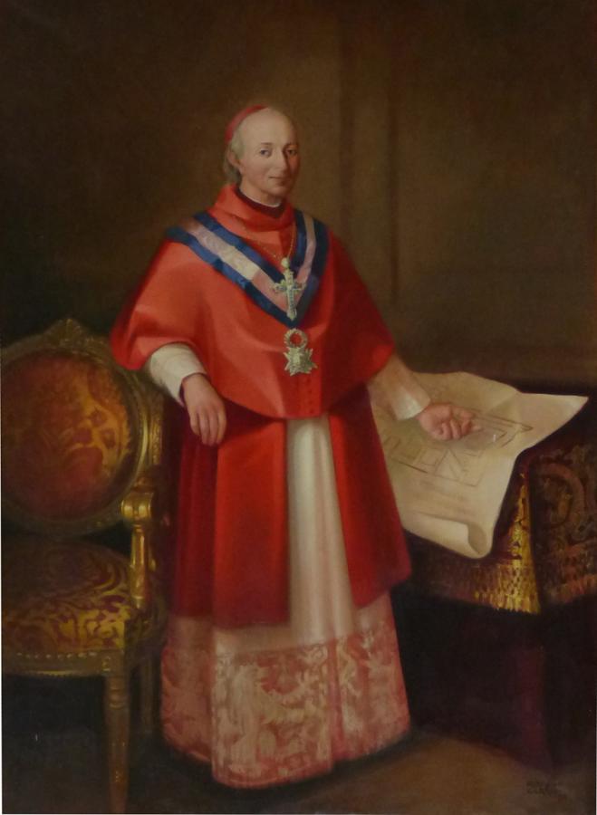 El cardenal Lorenzana. Óleo de Romero Carrión (1973). Vicerrectorado de la Universidad de Castilla-La Mancha en Toledo. FOTO RAFAEL DEL CERRO. 