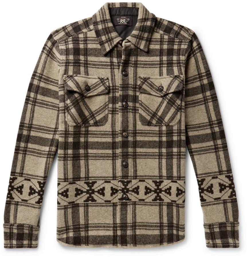 Camisa a cuadros de RRL. De venta exclusiva en Mr Porter, esta camisa de RRL hecha en lana en tonos neutros es otra de las opciones más apetecibles de la temporada (Precio: 695 euros)