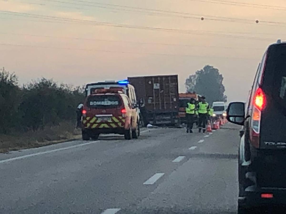 Crónica gráfica del accidente mortal en la carretera que une Arahal con Utrera