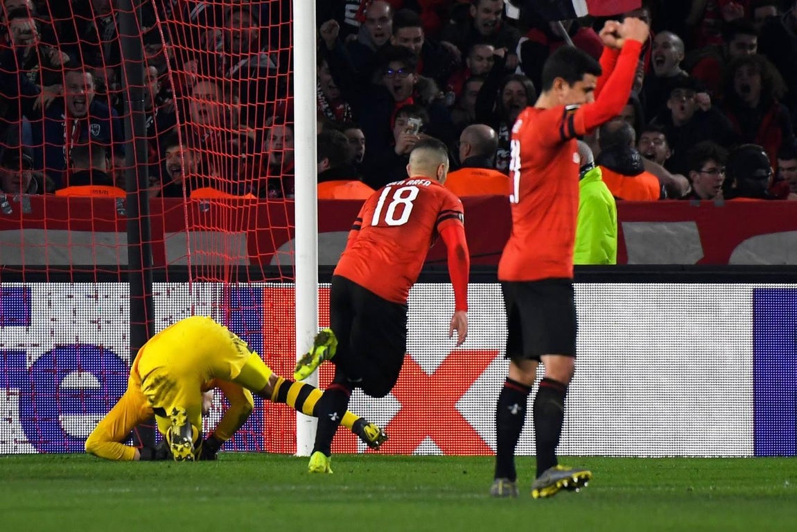 Stade Rennais-Real Betis (3-3) de la Liga Europa, en imágenes