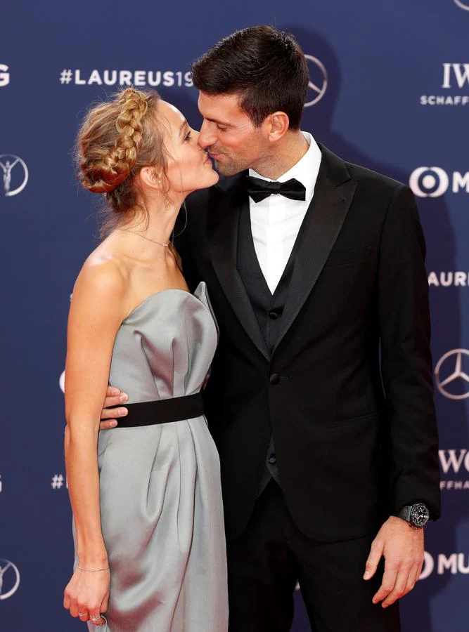 Djokovic y su mujer, Jelena. 