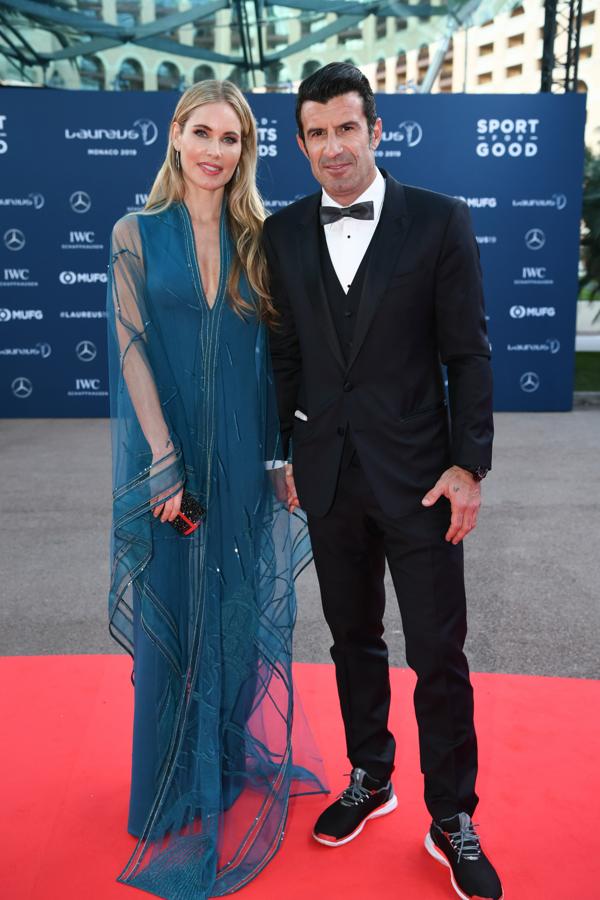 Luis Figo y su mujer, Helen Svedin. 
