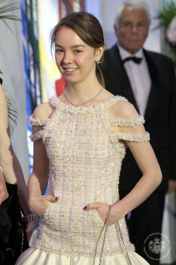 Alexandra de Hannover. Escogió este vestido de la casa francesa con motivo de la celebración del Baile de la Rosa, en 2018