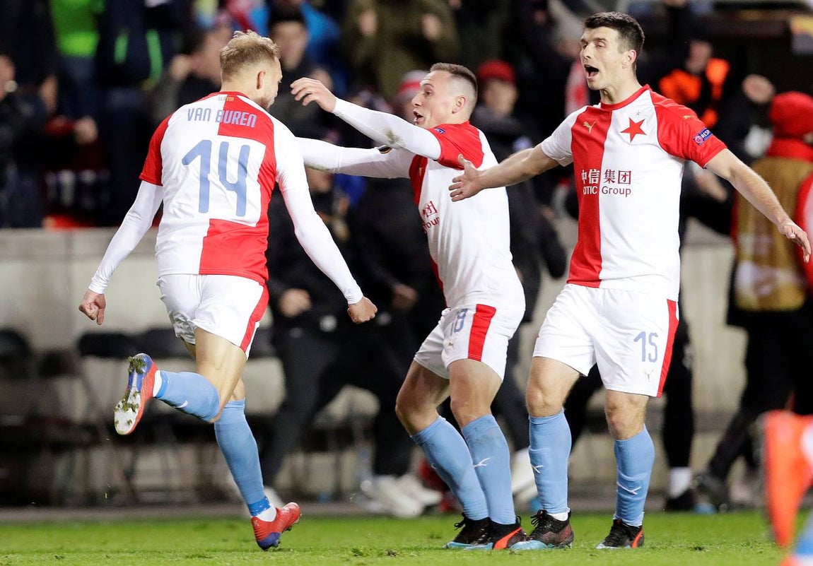 Las mejores imágenes del Slavia - Sevilla FC (4-3)