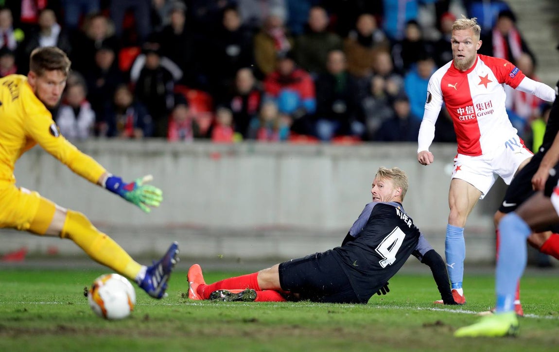 Las mejores imágenes del Slavia - Sevilla FC (4-3)
