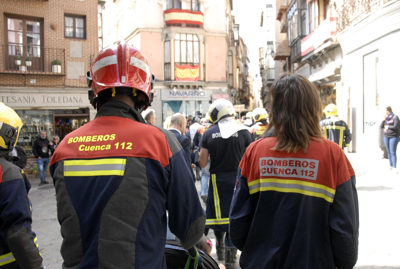 Los bomberos de la región protestan en Toledo