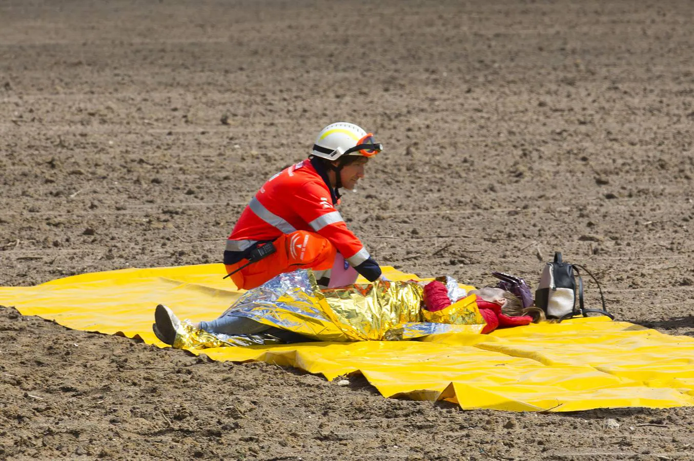 FOTOS: Así es el simulacro de accidente de avión en el aeropuerto de Jerez