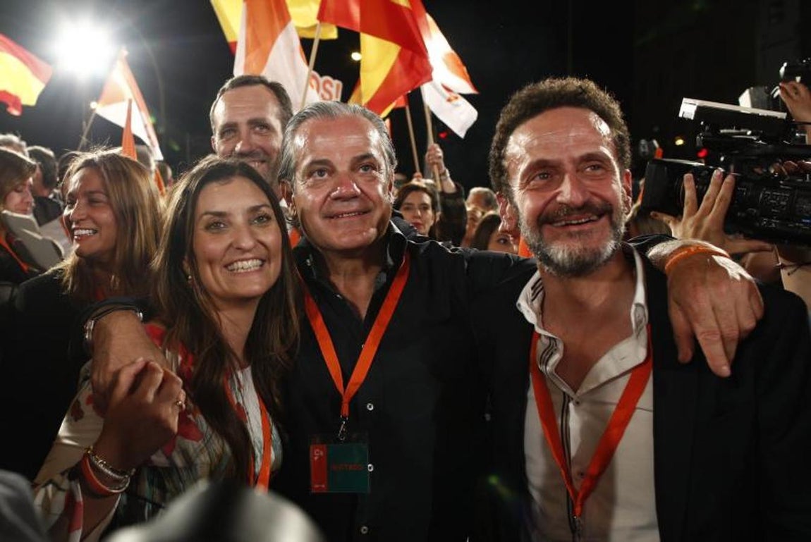 Marcos de Quinto celebra el resultado en la sede de Ciudadanos. 