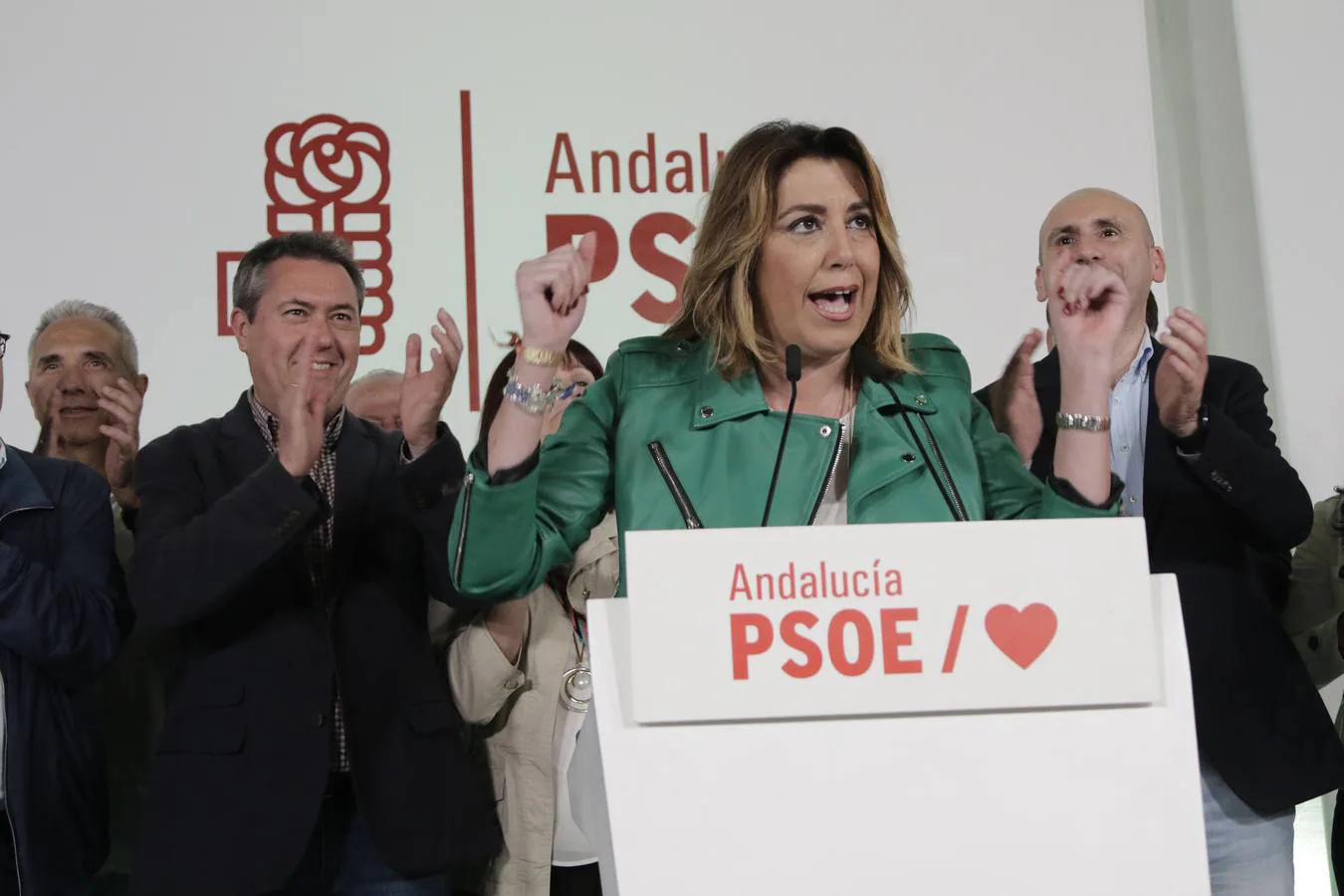 Ascenso del PSOE en Andalucía, las imágenes de la celebración