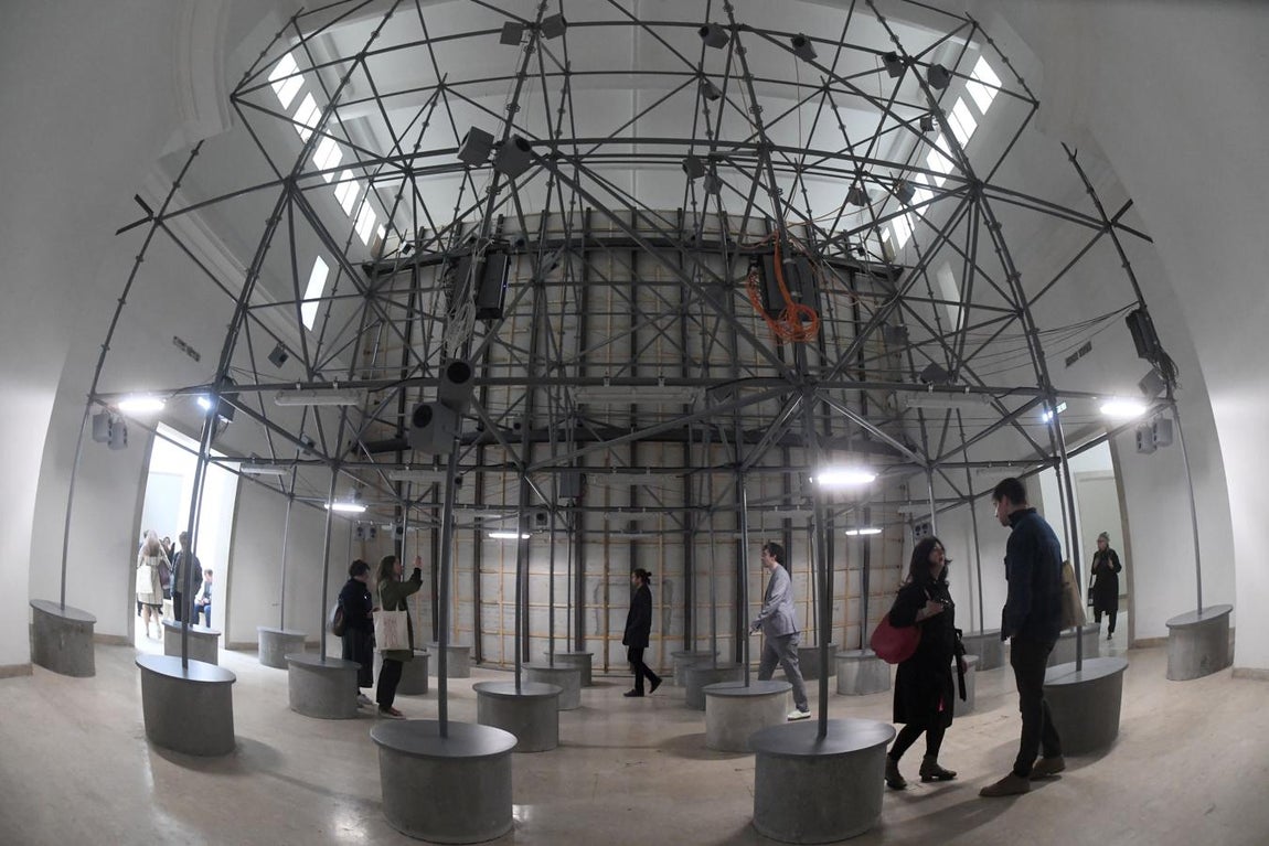 Obra de la artista Natascha en el pabellón alemán. 