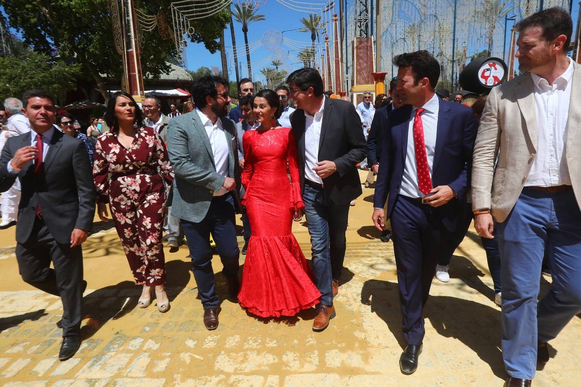 FOTOS: Inés Arrimadas, Juan Marín y Carlos Pérez en la Feria de Jerez