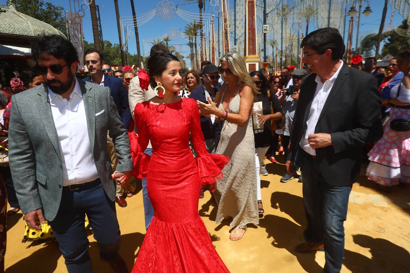 FOTOS: Inés Arrimadas, Juan Marín y Carlos Pérez en la Feria de Jerez