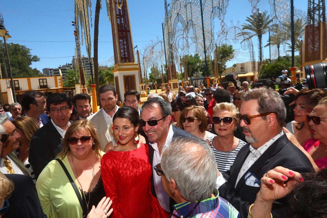 FOTOS: Inés Arrimadas, Juan Marín y Carlos Pérez en la Feria de Jerez