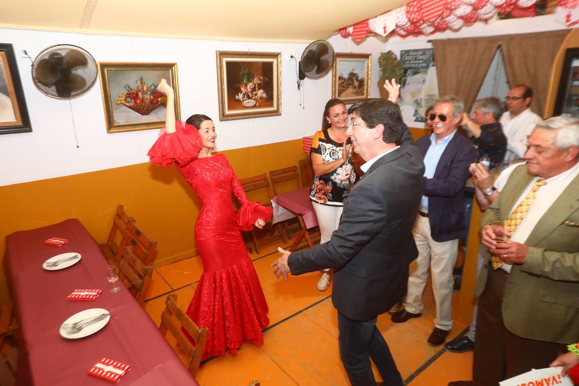 FOTOS: Inés Arrimadas, Juan Marín y Carlos Pérez en la Feria de Jerez