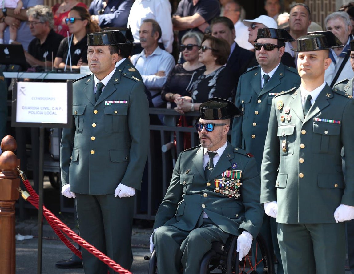 El guardia civil Román David Gómez, en silla de ruedas tras un tiroteo en 2013