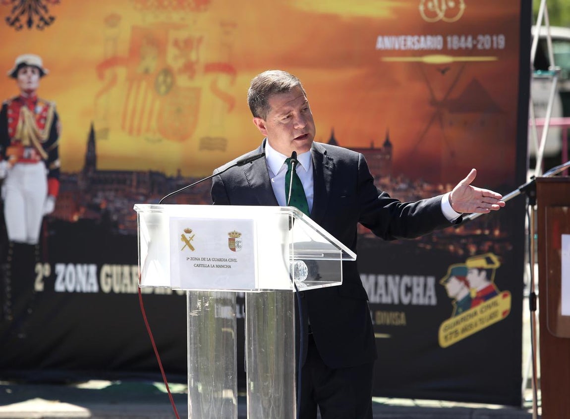 El presidente de Castilla-La Mancha, Emiliano García-Page, durante su intervención