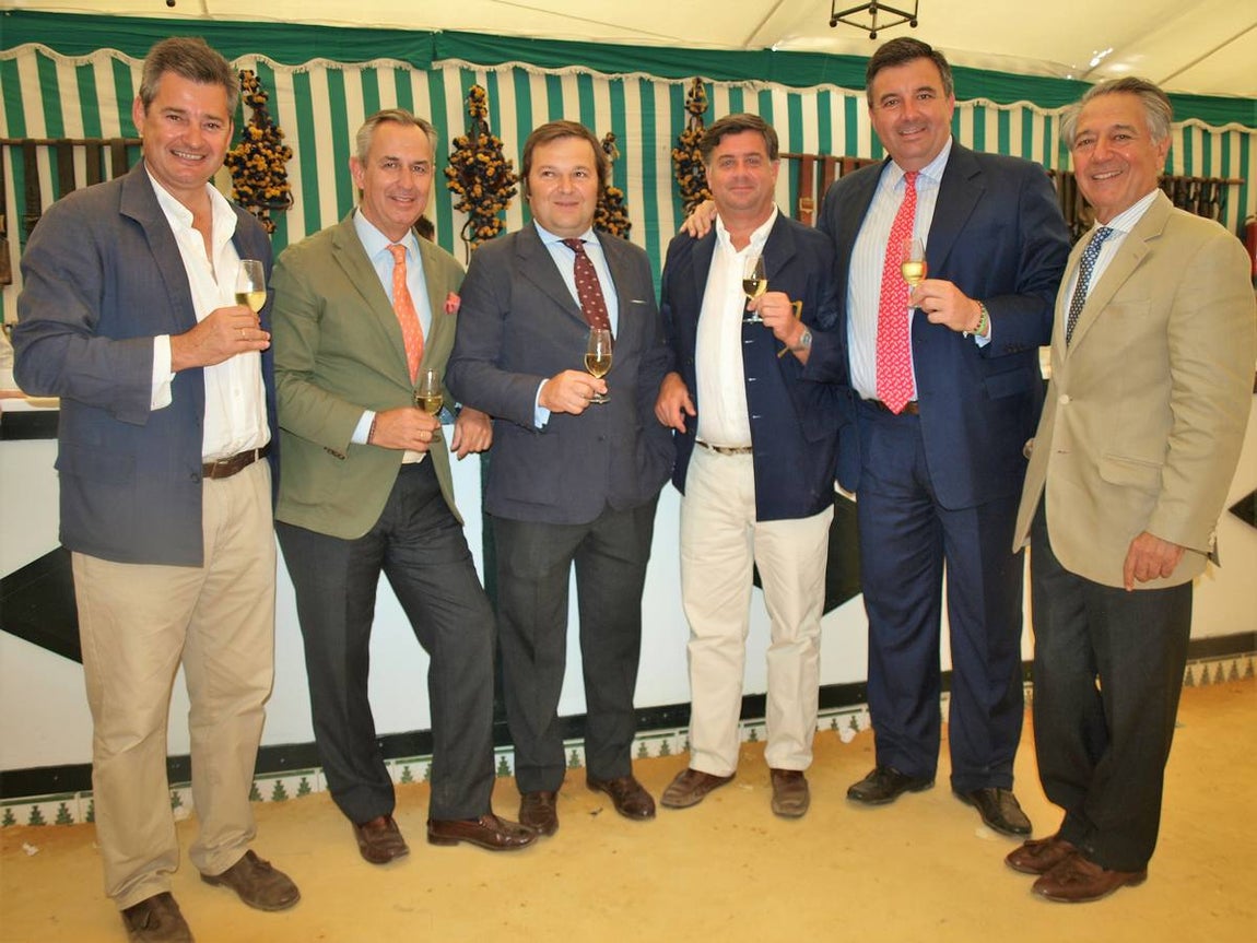 Gonzalo López de Carrizosa, Alfredo Erquicia, Fermín Anguita, Luis y Nicolás Domecq y Javier Manrique