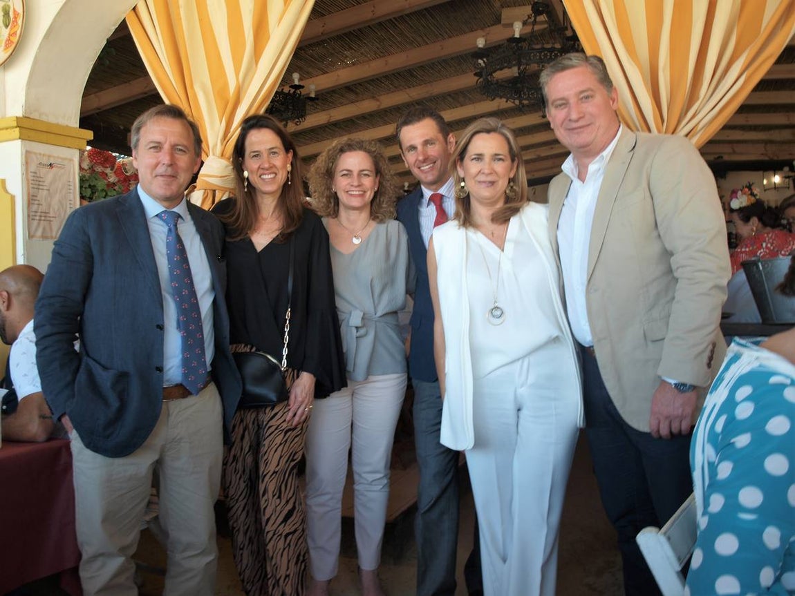 David González, Geraldine Sauzier, Carolin Rosales, Juan Rebollo, ángeles Revuelta y Ricardo Jara