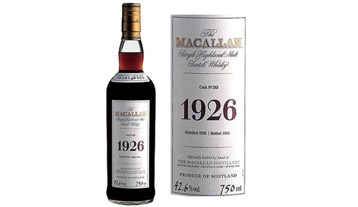 The Macallan 1926. 75.000 euros