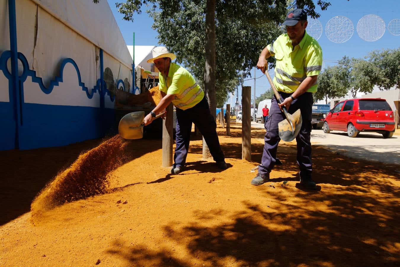 Los preparativos de la Feria de Córdoba, en imágenes