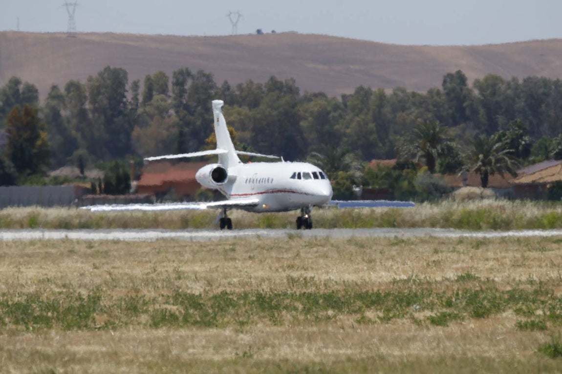 El paso por Córdoba en Falcon de Pedro Sánchez, en imágenes