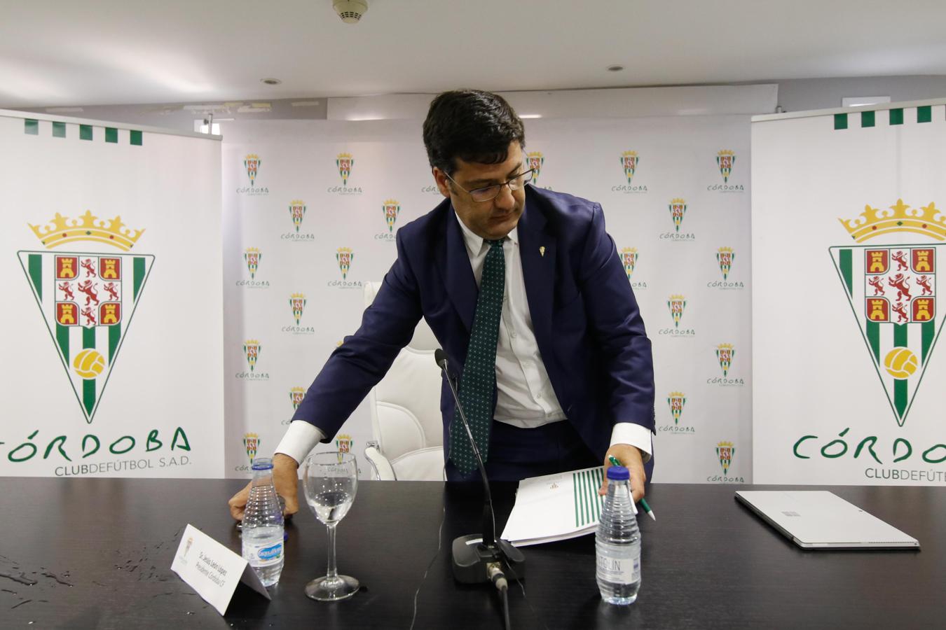 La intervención del presidente del Córdoba CF, en imágenes