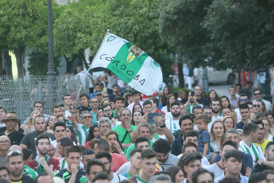 La celebración del ascenso del Córdoba Futsal en las Tendillas, en imágenes