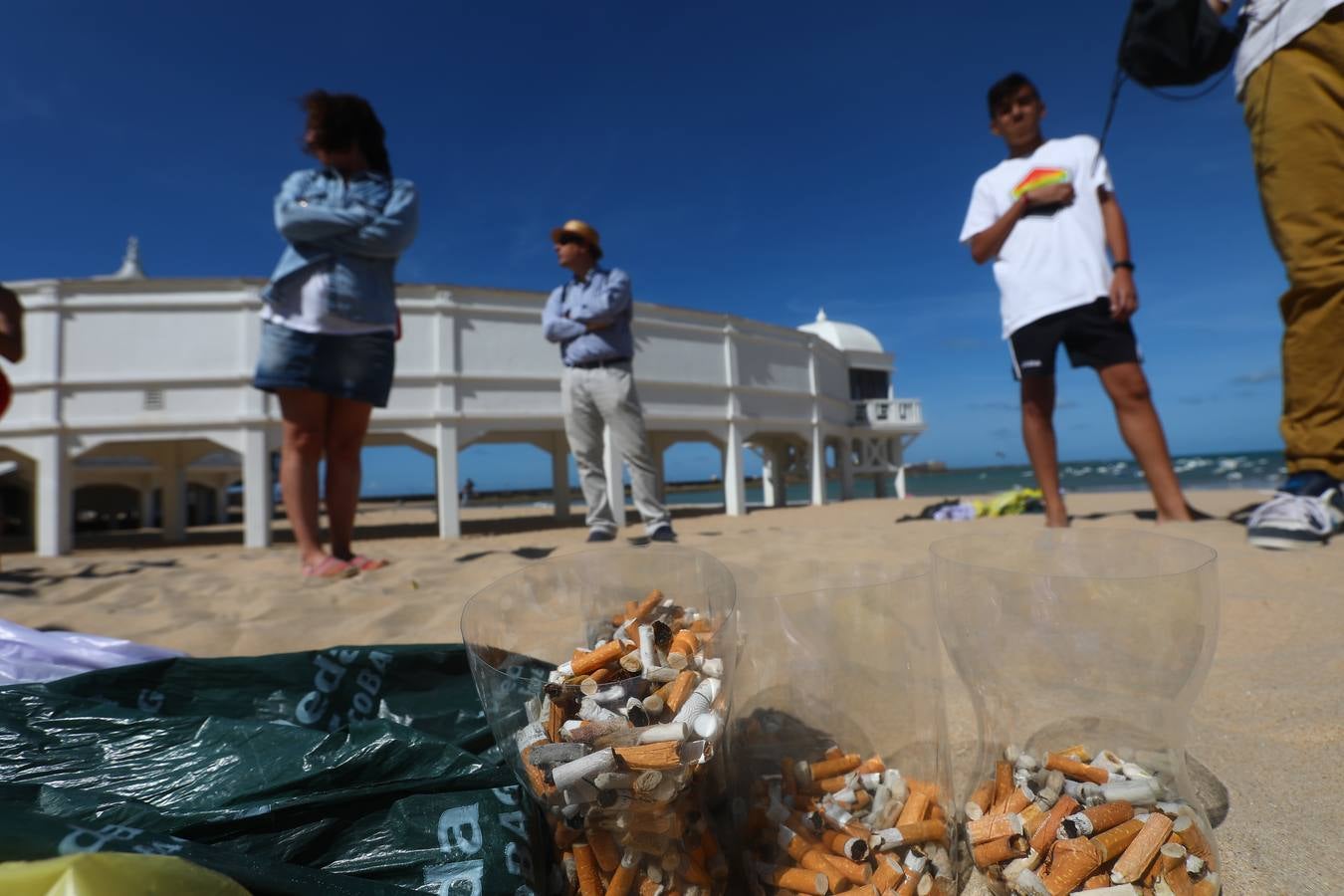 Los colegios de Cádiz limpian la playa de la Caleta por el Día Mundial del Medio Ambiente