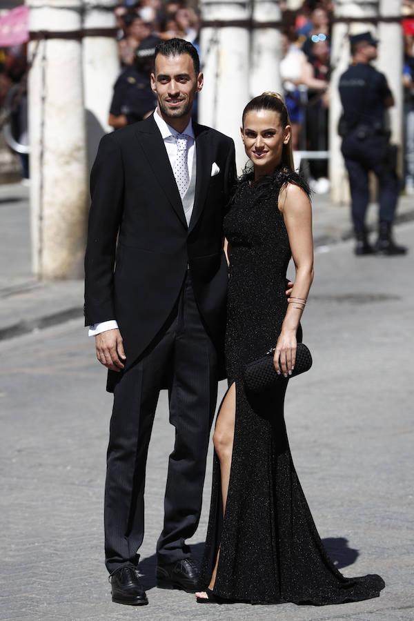 Sergio Busquets y Elena Galera. 