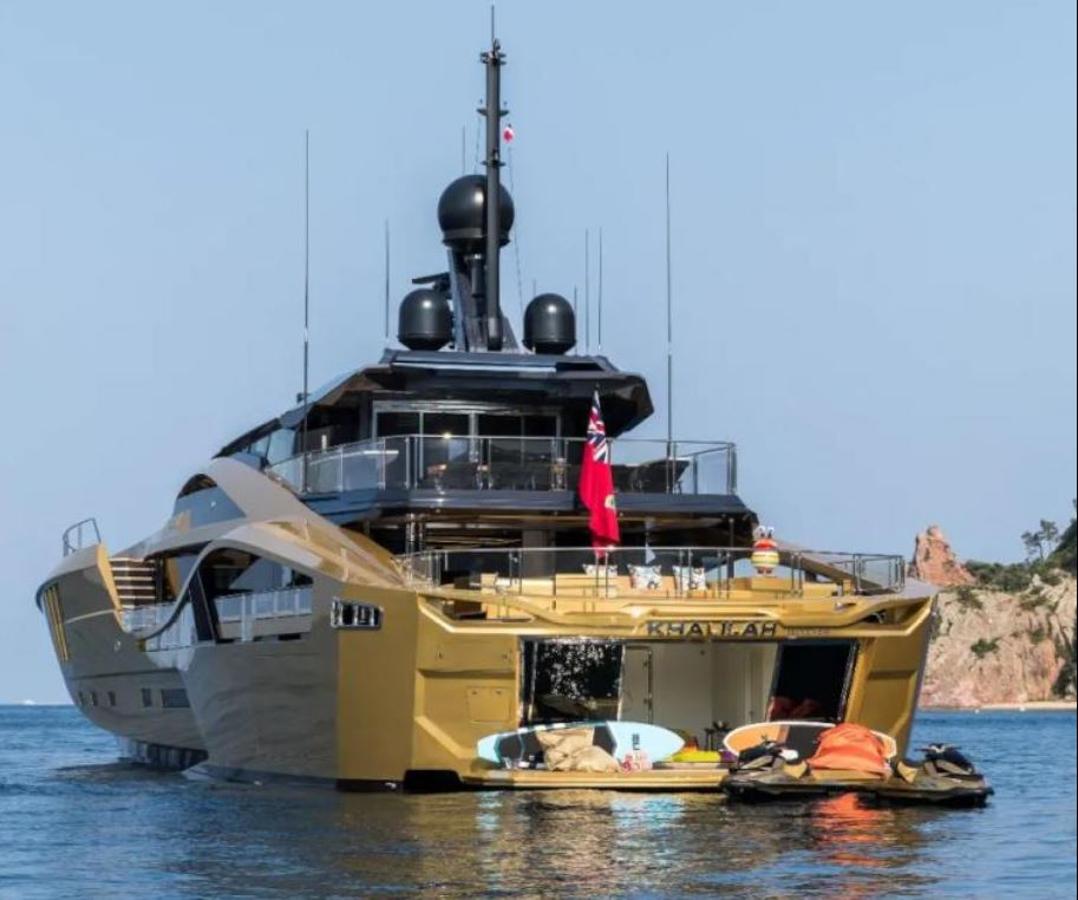 Khalilah. Su velocidad de crucero habitual es de 18 nudos y la velocidad máxima llega a los 30 nudos