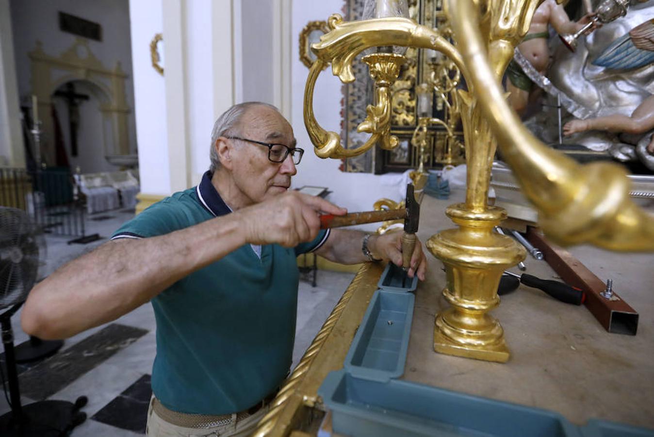 En imágenes, los preparativos de la procesión por el Año Jubilar del Sagrado Corazón