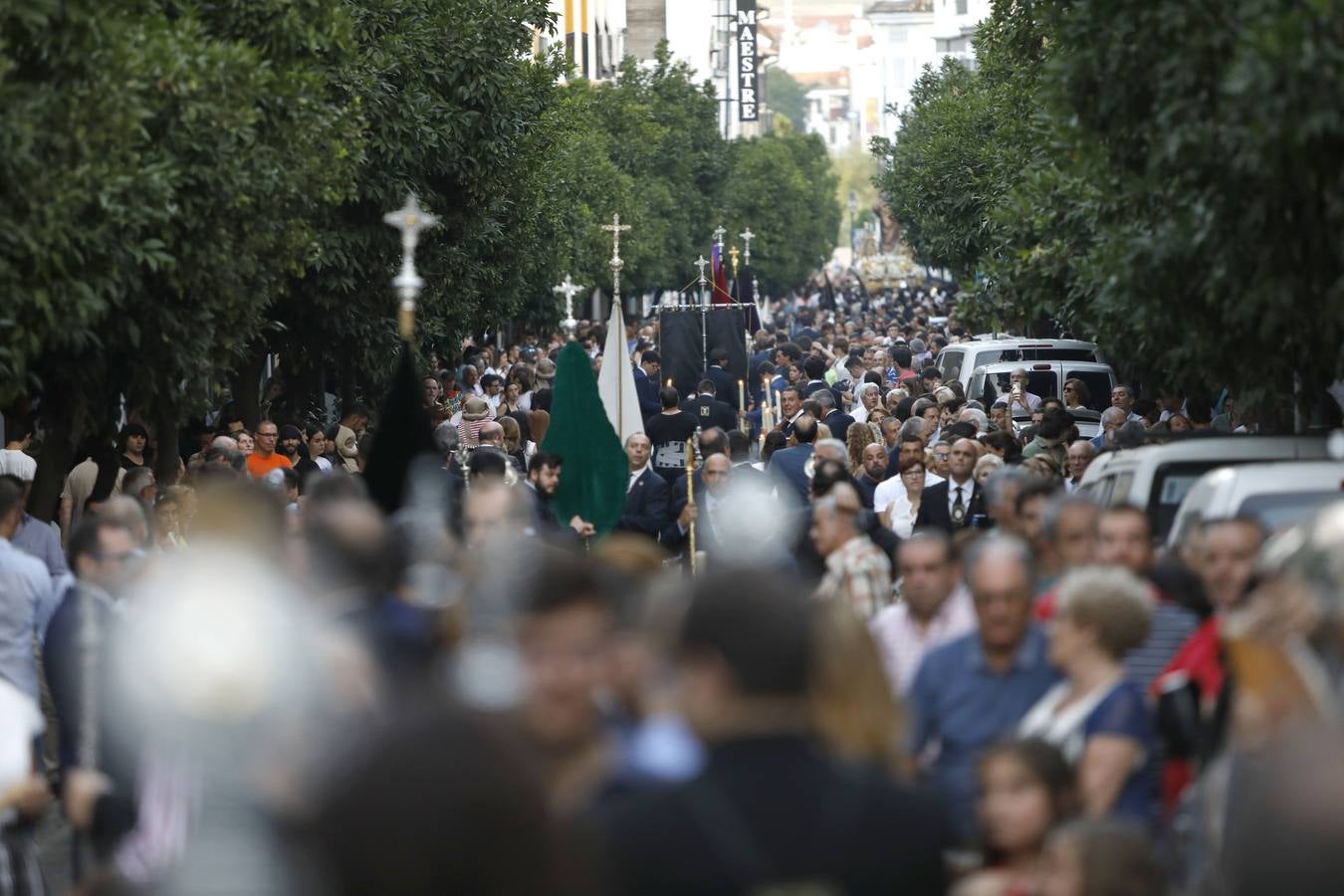 La histórica procesión del Sagrado Corazón, la Virgen de los Dolores y San Rafael por Córdoba, en imágenes