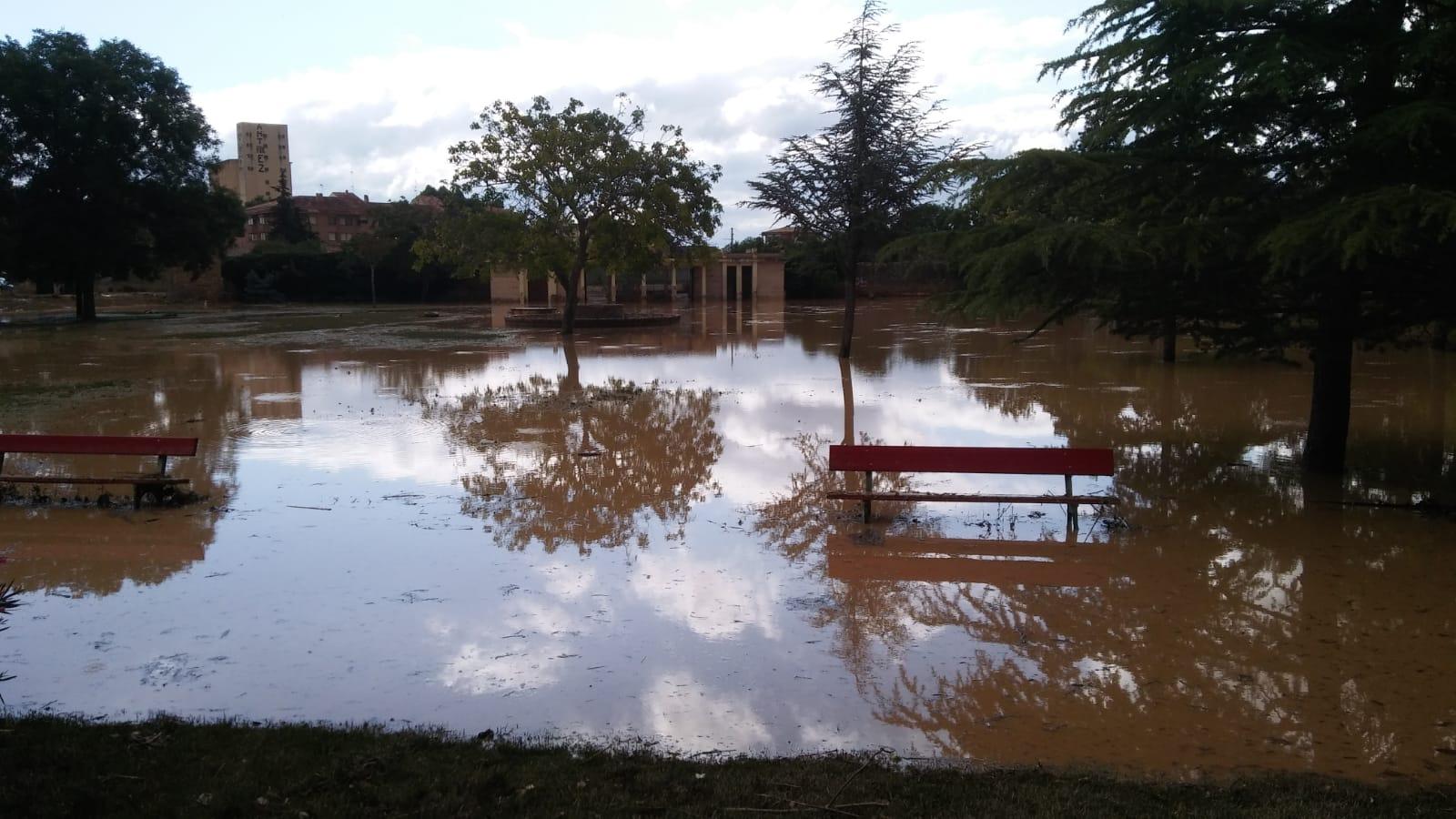 El día después de las inundaciones de Tafalla, en imágenes