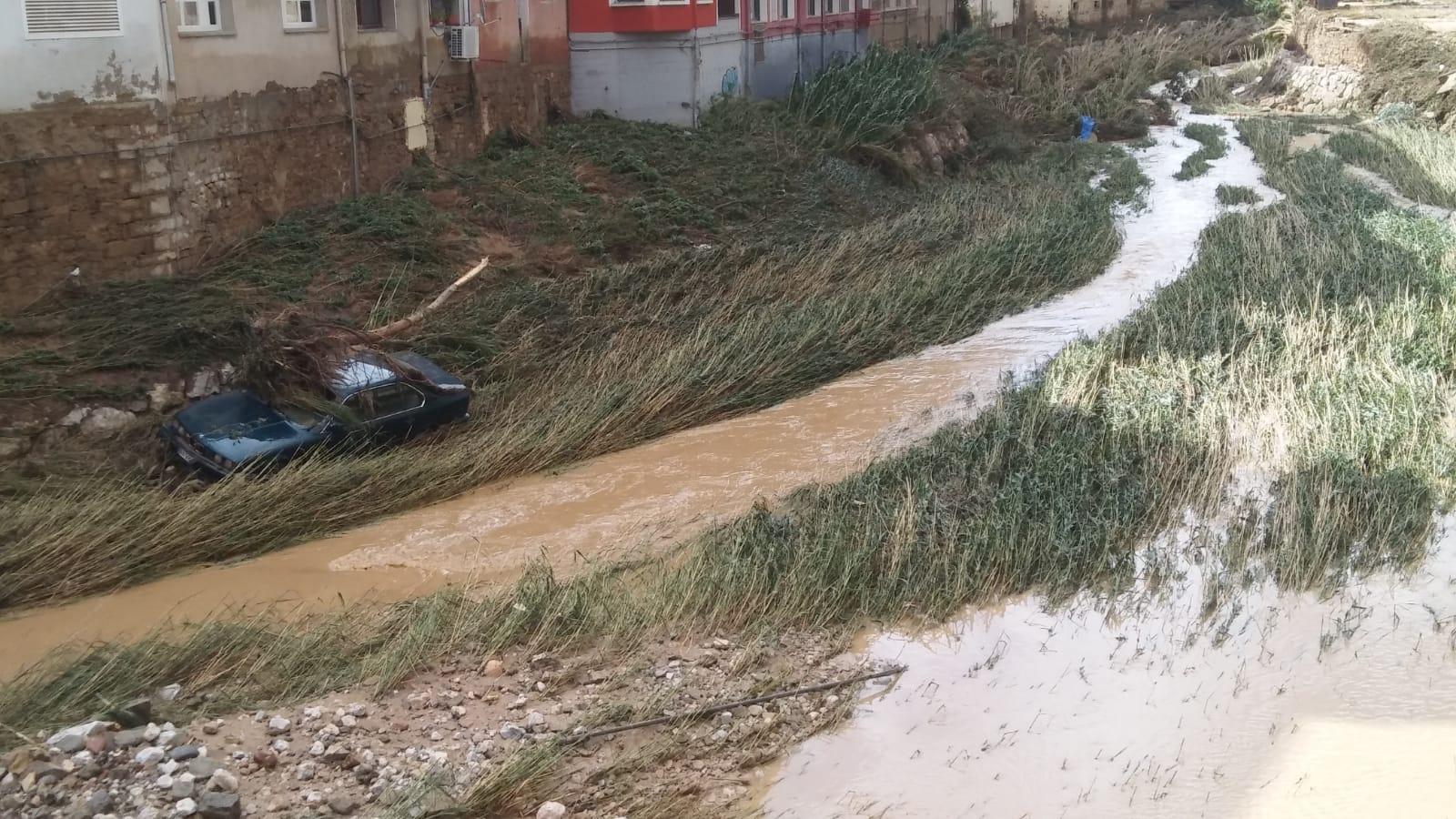 El día después de las inundaciones de Tafalla, en imágenes