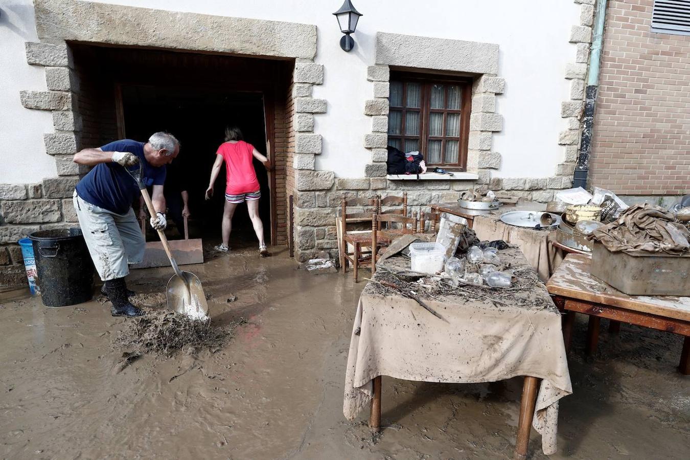 El día después de las inundaciones de Tafalla, en imágenes