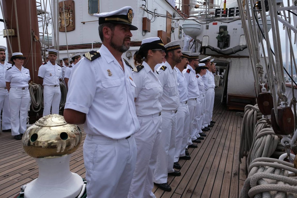 FOTOS: El Juan Sebastián de Elcano arriba en Marín en el 91 crucero de instrucción