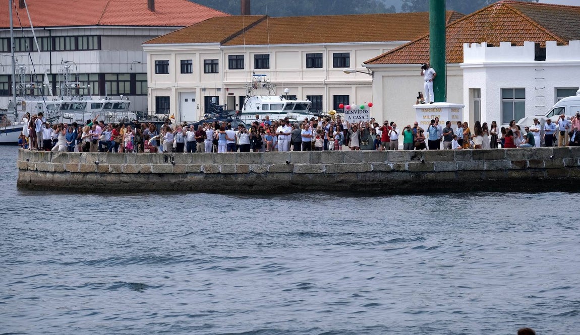 FOTOS: El Juan Sebastián de Elcano arriba en Marín en el 91 crucero de instrucción