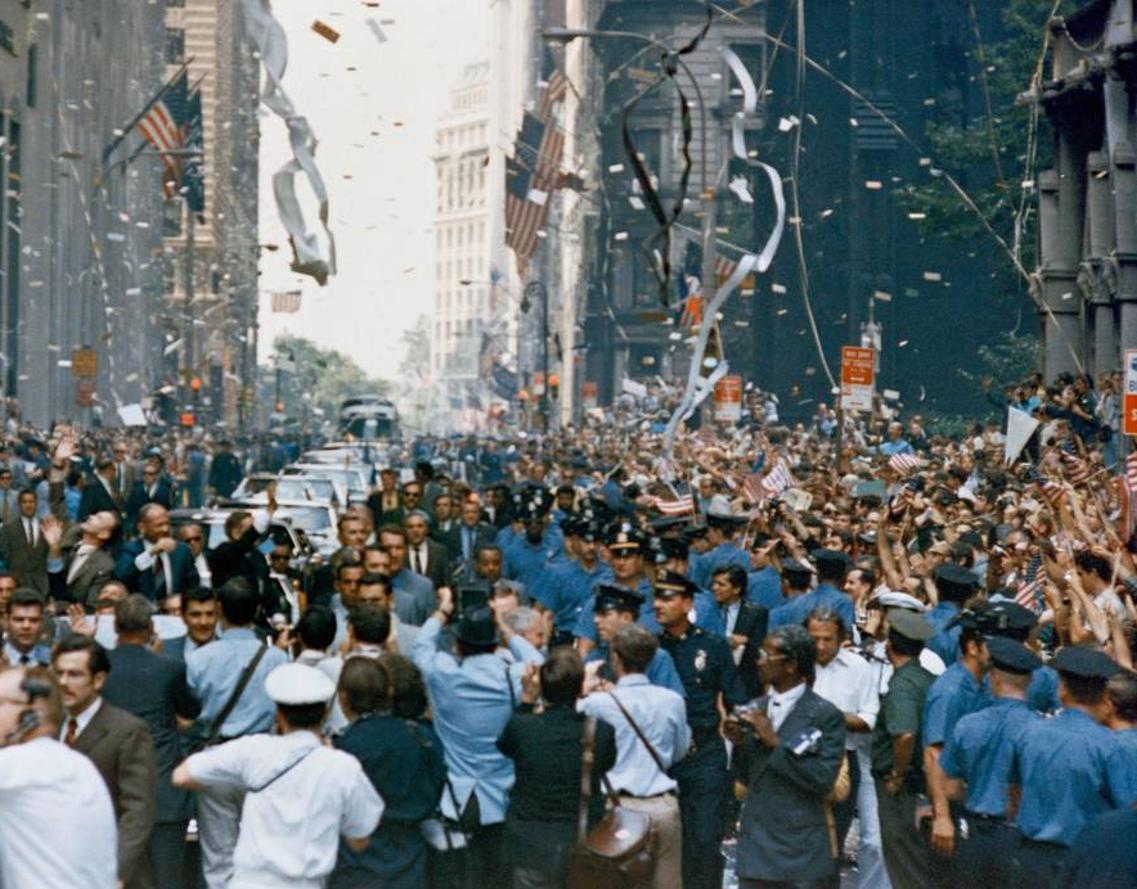 La ciudad de Nueva York da la bienvenida a los astronautas del Apolo 11. 
